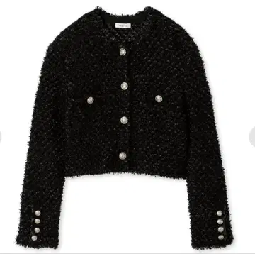 [ 새상품급/완판 ] FRAY I.D 트위드 니트 가디건 블랙 골드 버튼