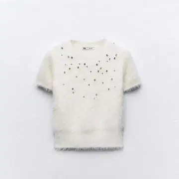 ZARA 비쥬 스웨터 니트 큐빅