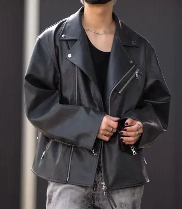 CLEL 2way 라이더 자켓 차콜 그레이 M