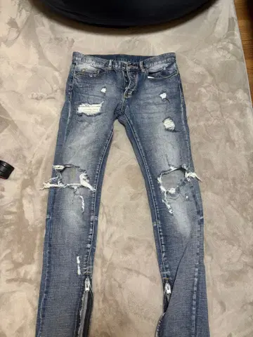 mnml 데미지 스키니 데님 32