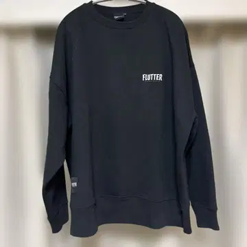 FLUTTER Origin 로고 B/S 스웨트 블랙 XL 사이즈