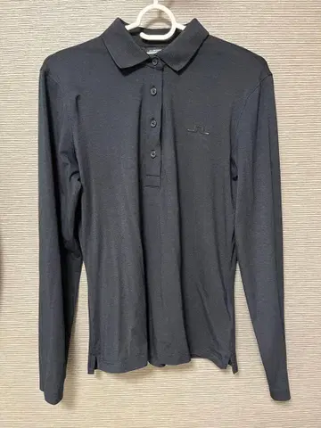 J. LINDEBERG 블랙 긴팔 피케 셔츠