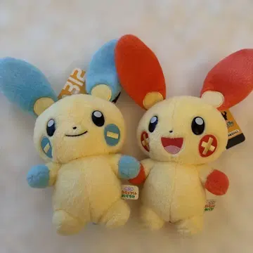 피카츄 봉제 인형 2체 세트 플러스 마이농