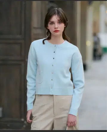 워셔블 코튼 캐시미어 혼방 가디건