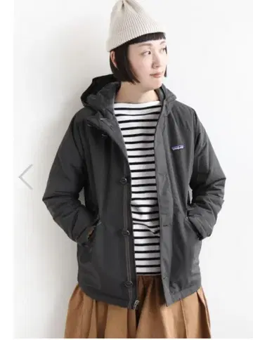 patagonia 후드 부착 자켓 그레이