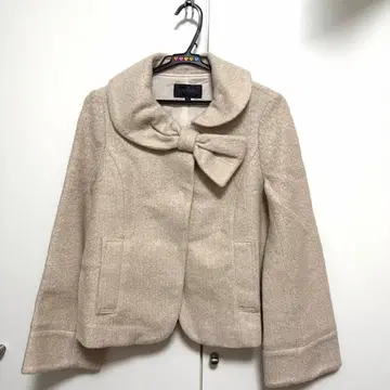 RUIRUE BOUTIQUE 루일 에 부티크 리본 칼라 숏코트