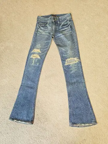 SLY 라이트 블루 데미지 가공 데님