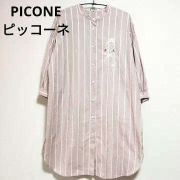 PICONE 피코네 자수 7부 소매 블라우스 셔츠 38 [새상품급] 핑크