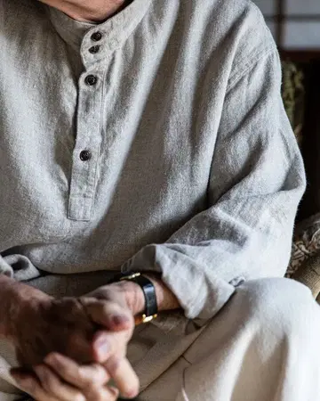 nest Robe CONFECT 블랙 린넨 기모 스모크 셔츠