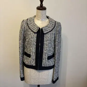 TO BE CHIC size 38 노카라 트위드 자켓