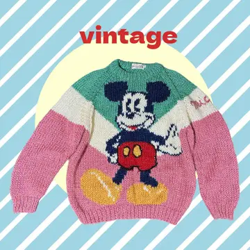 미키 vintage 니트