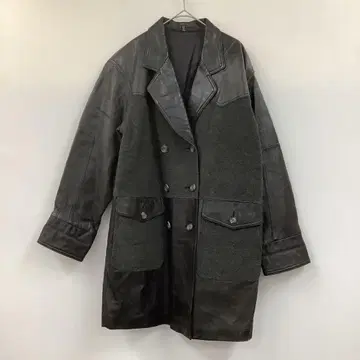 USED 겉옷 코트 피코트 양가죽 가죽 레더 코트 프리 사이즈