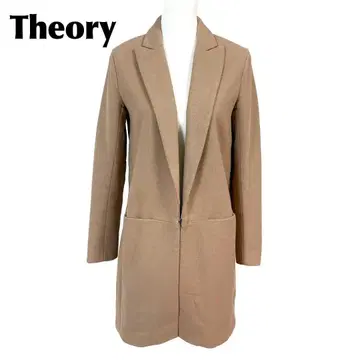 [ 새상품급 ] Theory 울 롱 코트 캐시미어 혼방 체스터 S 카멜