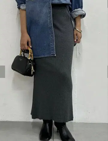 컷 세미 플레어 스커트 라운지 드레스