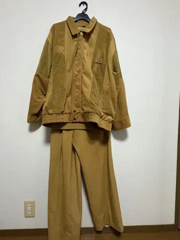 브라운 코듀로이 스웨이드 자켓 셋업