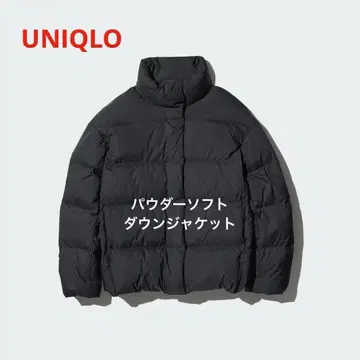 유니클로 UNIQLO 파우더 소프트 다운 자켓 블랙 S 택 포함 미사용