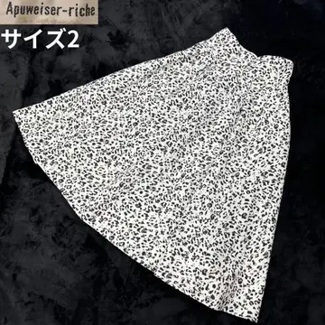 아푸와이저 리셰 택 포함 미사용 새상품 레오파드 턱 스커트 사이즈 2