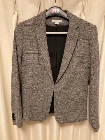 H&M 그레이 체크 무늬 자켓과 슬림 팬츠 US 12