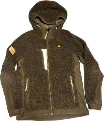 L 사이즈 Lafuma 다크 브라운 플리스 자켓 후드 부착