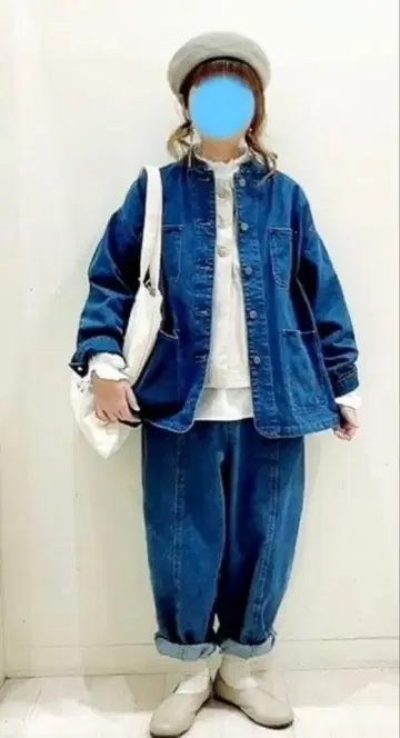 사만사 모스모스 오가닉 코튼 혼방 데님 팬츠