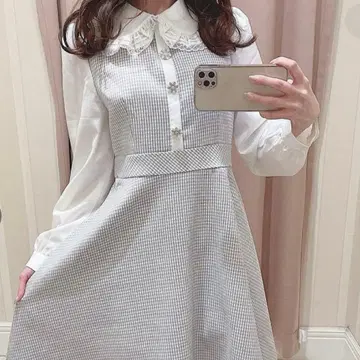 evelyn 에블린 밑단 프릴 op 그레이