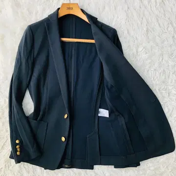 [레어] ato 아토 테일러드 자켓 골드 버튼 네이비 스트레치