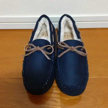Fin 네이비 모카신 신발 L24.5cm