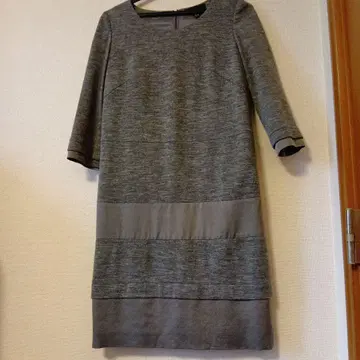 iCB 7부 소매 울 소재 원피스 절개 그레이 9호 박스