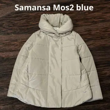 새상품급 Samansa Mos2 blue 숄카라 패딩 자켓