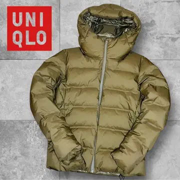 [ 미사용급 ] UNIQLO 심리스 다운 파카 M 골드 브라운