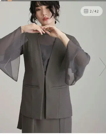 POUR VOUS 슬릿 슬리브 베스트 포함 원피스 택 포함 새상품