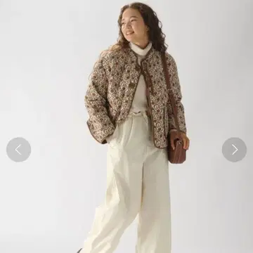 니코앤드 퀼팅 자켓 꽃무늬 모쿠모쿠