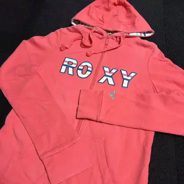 새상품급 ROXY 풀 지퍼 후드티 핑크 서핑 록시