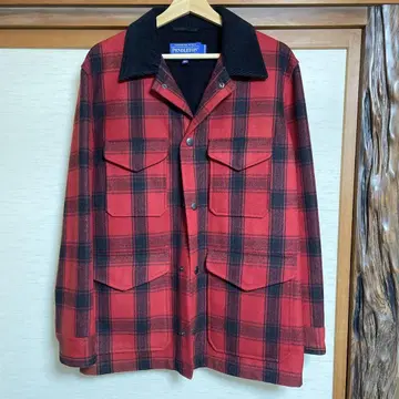 PENDLETON 울 자켓 레드/블랙 체크 L 사이즈