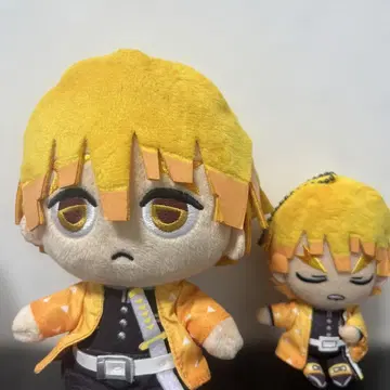 귀멸의 칼날 아가츠마 젠이츠 봉제 인형 스트랩 세트