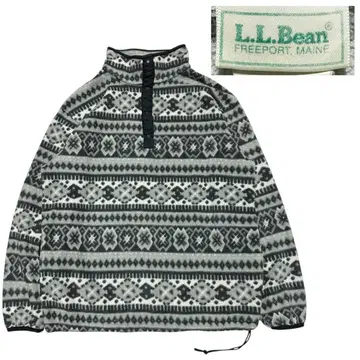 [ 80s ] 엘엘빈 스냅 T 올 패턴 플리스