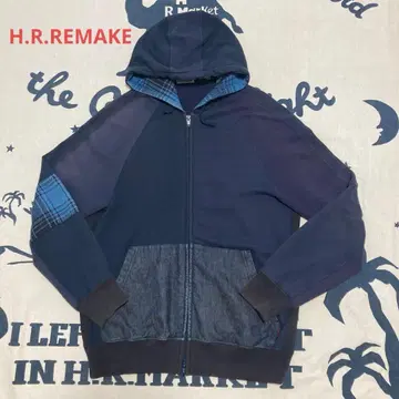 H.R.REMAKE 패치워크 집업 후드 맨투맨