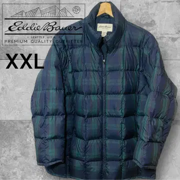 [레어] Eddie Bauer 블랙워치 패턴 다운 자켓 2X