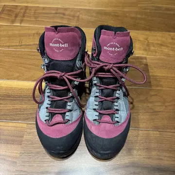 mont-bell 등산화 아웃도어 신발 그레이/와인 레드 25.5cm