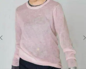 IENA SESIA 모헤어 나일론 시어 풀오버 핑크