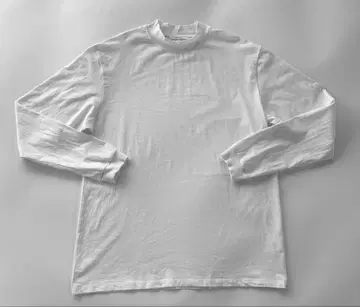 USUALIS 이탈리아제 긴팔 모크넥 티셔츠 XXL 화이트