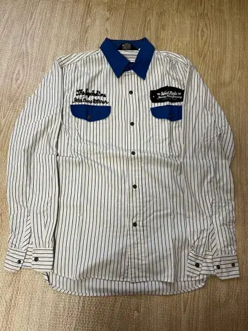 WEST RIDE 스트라이프 긴팔 셔츠