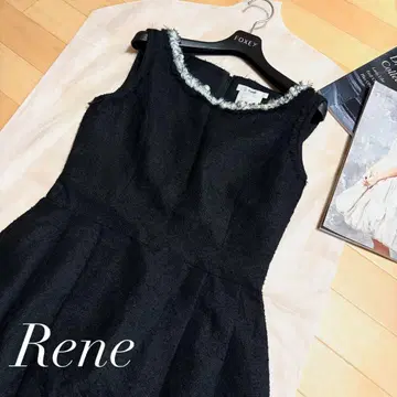 Rene 모조 진주 심플한 디자인 원피스