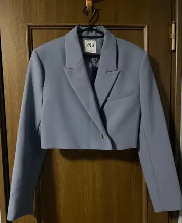 ZARA 크롭 자켓 블루