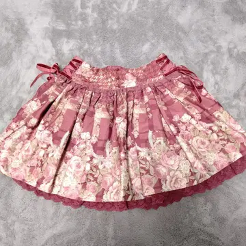 LIZ LISA 로즈 플레어 치마바지 보르도 계열