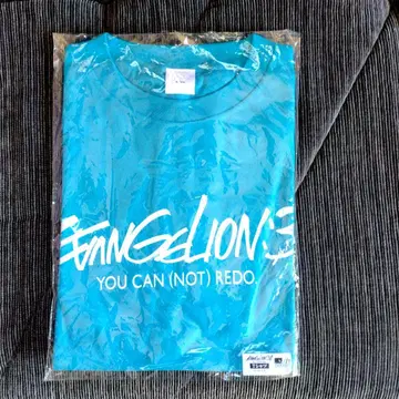 에반게리온 신극장판 Q 선행 판매 특전 파란색 티셔츠 khara