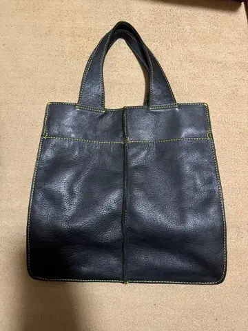 천연 가죽 블랙 백