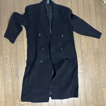SHABANI 블랙 더블 브레스트 코트 S