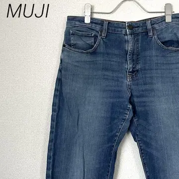 MUJI 무인양품 데님 팬츠 청바지 청바지 색바램 가공 심플