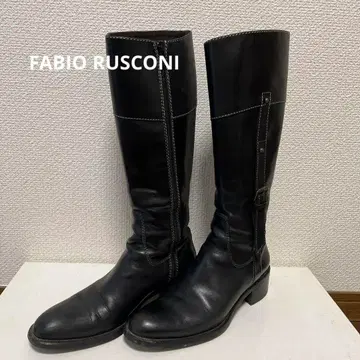 파비오 루스코니 천연 가죽 FABIO RUSCONI 롱 부츠 37